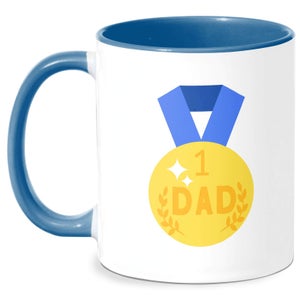 Dad Medal Mug - White/Blue