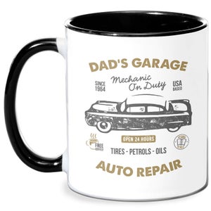 Dad's Garage Mug - White/Black