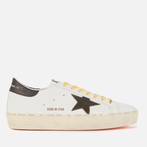 Golden Goose Deluxe Brand Men's Hi Star Leather Flatform Trainers - White/Army Green/Black