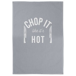 Chop It Like It's Hot Cotton Grey Tea Towel