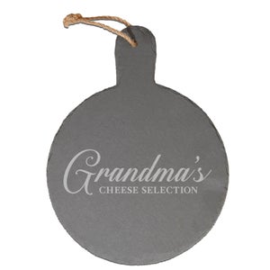 Grandma's Cheese Selection Engraved Slate Cheese Board