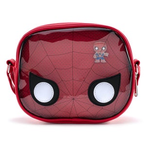 Loungefly Pop By Marvel Spiderman Pin Trader Crossbody Bag