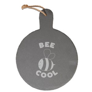 Bee Cool Engraved Slate Cheese Board