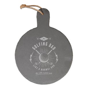Golfing Dad Engraved Slate Cheese Board
