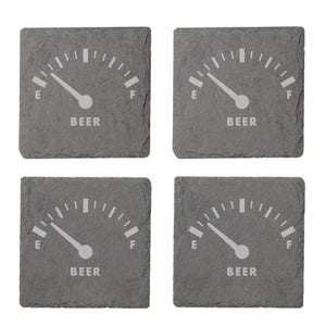Beer Fuel Engraved Slate Coaster Set