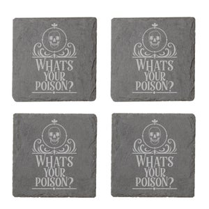Whats Your Poison? Engraved Slate Coaster Set
