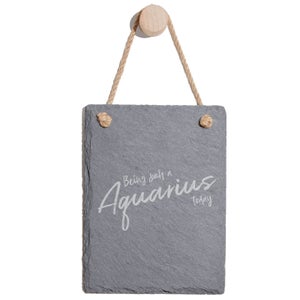 Being Such An Aquarius Today Engraved Slate Memo Board - Portrait