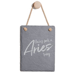 Being Such An Aries Today Engraved Slate Memo Board - Portrait