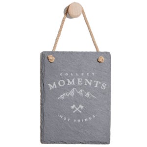 Collect Memories Not Things Engraved Slate Memo Board - Portrait