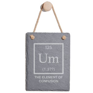 Element Of Confusion Engraved Slate Memo Board - Portrait