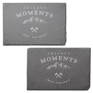 Collect Memories Not Things Engraved Slate Placemat - Set of 2