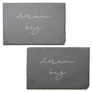 Dream Big Engraved Slate Placemat - Set of 2
