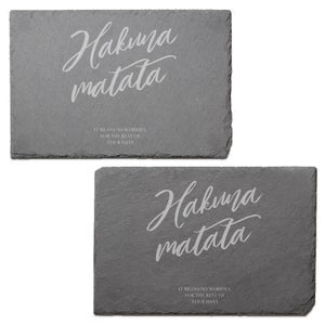 Hakuna Matata Engraved Slate Placemat - Set of 2