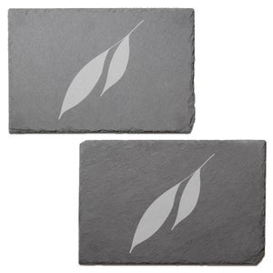 Leaves Engraved Slate Placemat - Set of 2