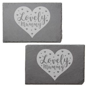 Lovely Mum Engraved Slate Placemat - Set of 2