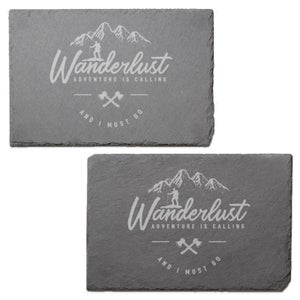 Wanderlust Engraved Slate Placemat - Set of 2