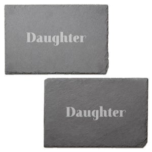 Daughter Engraved Slate Placemat - Set of 2