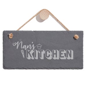 Nan's Kitchen Engraved Slate Hanging Sign