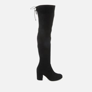 Stuart Weitzman Women's Tieland Suede Over The Knee Heeled Boots - Black
