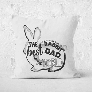 Rabbit Dad Square Cushion