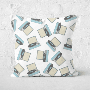 Record Player Square Cushion