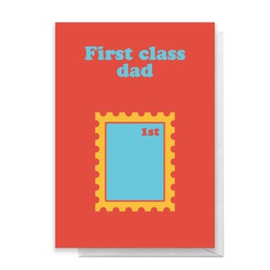 First Class Dad Greetings Card