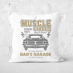 Dad's Garage Square Cushion