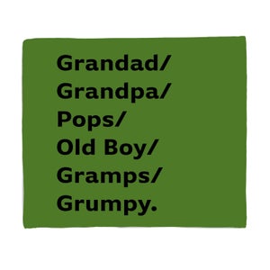 Grandad/Grandpa/Pops... Fleece Blanket