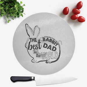 Rabbit Dad Round Chopping Board