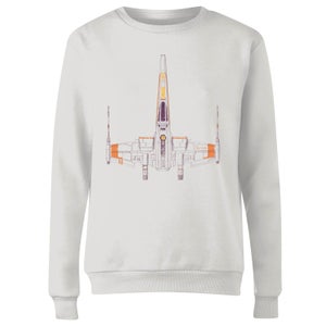 Space Ship Women's Sweatshirt - White