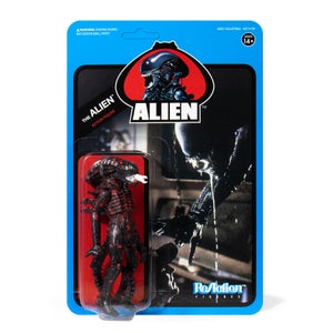 Super7 Alien ReAction-Figur - Blutiger Alienmit offenem Mund (blaue Karte) Actionfigur