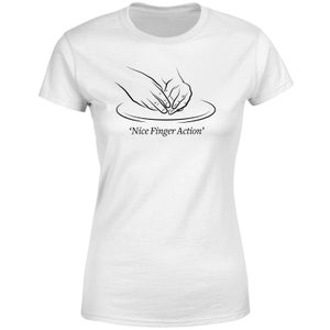 Nice Finger Action Women's T-Shirt - White
