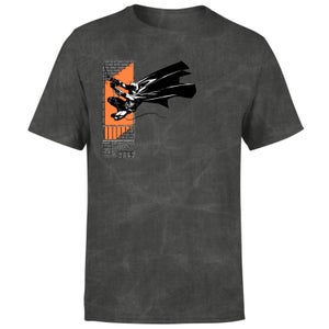 Batman Begins Hero Of The Shadows Men's T-Shirt - Black Acid Wash