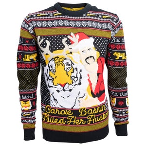 That B*tch Carole Baskin Christmas Jumper - Navy