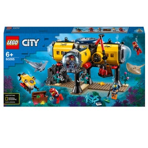 LEGO 60265 City Oceans Oceaan Onderzoeksbasis Diepzee Onderwaterset, Duikavonturen Speelgoed voor Kinderen vanaf 6 Jaar