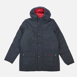 Barbour Heritage Boys' Durham Wax Jacket - Navy/Red