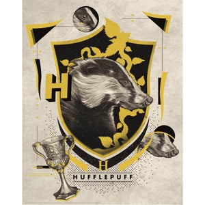 Harry Potter Kunstdruck: Hufflepuff-Wappen