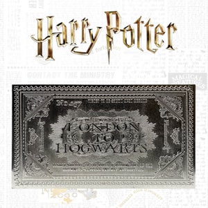 Harry Potter verzilverd Limited Edition Zweinstein Ticket Replica