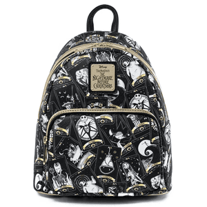 Loungefly Disney The Nightmare Before Christmas Tarot Card AOP Mini Backpack