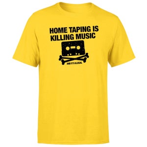 Home Taping Is Killing Music Black Men's T-Shirt - Yellow