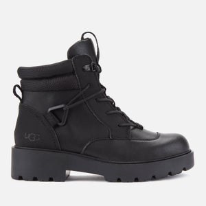 UGG Women's Tioga Waterproof Leather Hiking Style Boots - Black