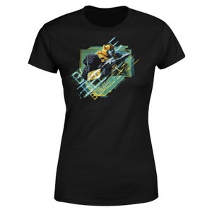 T-shirt Transformers Bumble Bee Glitch - Noir - Femme