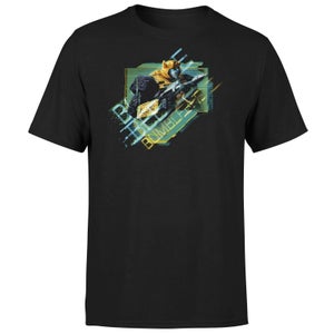 T-shirt Transformers Bumble Bee Glitch - Noir - Unisexe