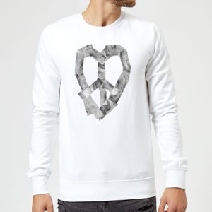 Ikiiki Peace Heart Sweatshirt - White
