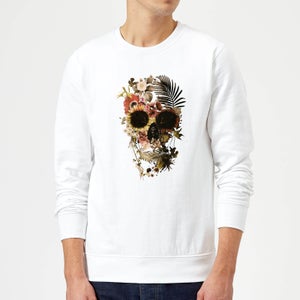 Ikiiki Floral Skull Sweatshirt - White