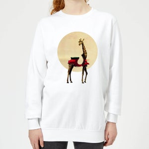 Ikiiki Giraffe Women's Sweatshirt - White