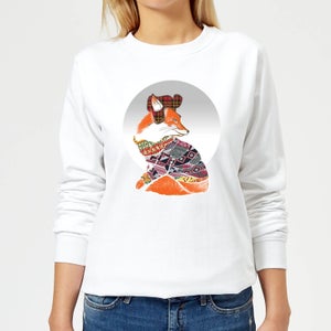 Ikiiki Winter Fox Women's Sweatshirt - White