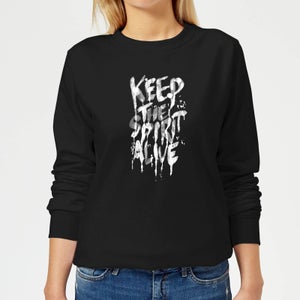 Ikiiki Keep The Spirit Alive Women's Sweatshirt - Black