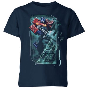 T-Shirt Transformers Optimus Prime Tech - Blu Navy - Bambini