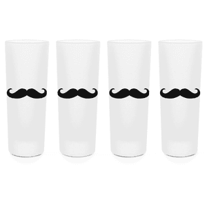 Fancy Man Moustache Shot Glasses - Set of 4
